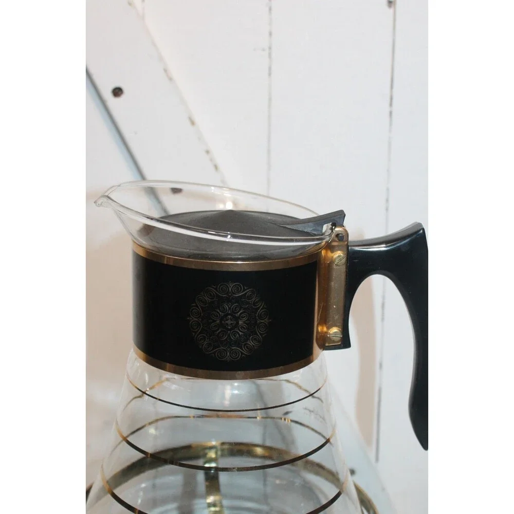 DAVID DOUGLAS Flameware Glass Coffee Pot PERCOLATOR  w/ Metal Stand